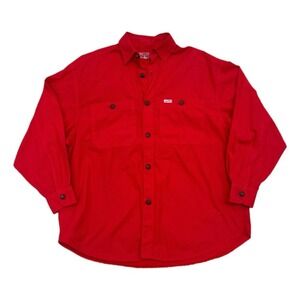 Vintage Guess By Georges Marciano Button Down Shirt Men Small Red 90’s Y2K USA